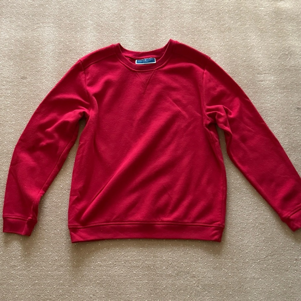 Karen Scott Red Crewneck Sweatshirt Size S Cozy